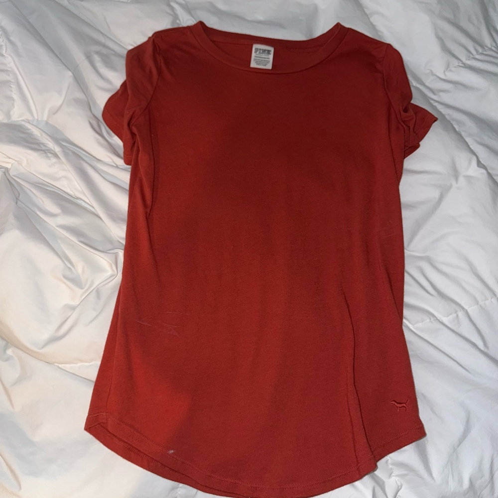 PINK Casual Red T-Shirt